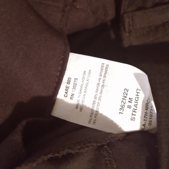 Riders by Lee Brown Straight Leg Knit Pants Sz 8M - Picture 5 of 8